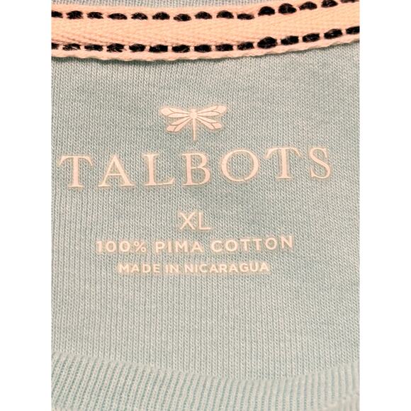Talbots Pima Cotton 3/4 Sleeve Crewneck Tee, Size XL - Picture 3 of 3